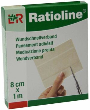 Ratioline Sensitive Wundschnellverband 8 cm X 1 M 1 Pflaster