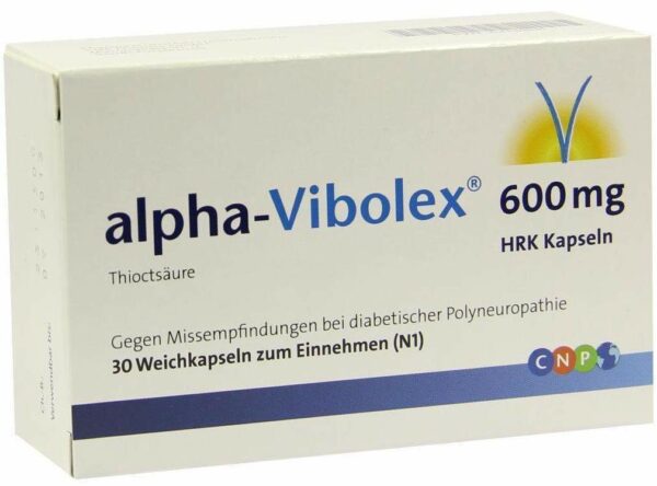 Alpha Vibolex 600 mg Hrk 30 Weichkapseln
