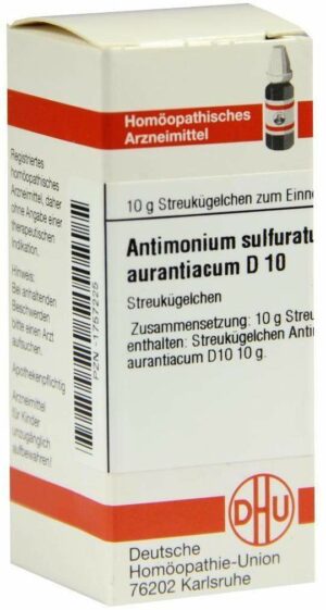 Dhu Antimonicum Sulfuricum Aurantiacum D10 Globuli