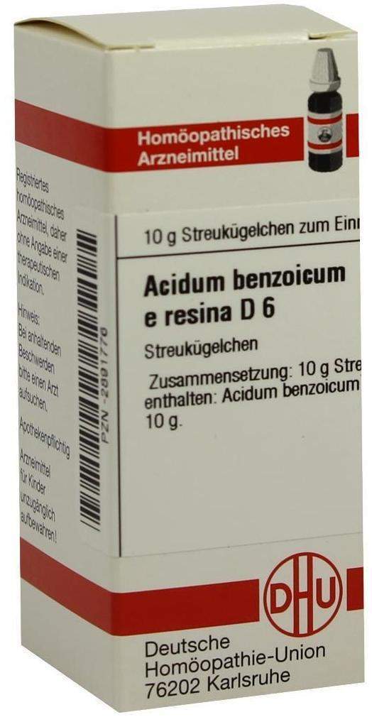 Acidum Benzoicum E. Res. D6 10 G Globuli