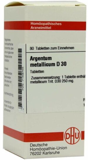 Argentum Metallicum D 30 Tabletten