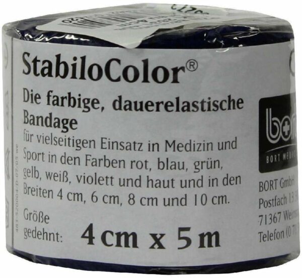 Bort Stabilocolor Binde 4 cm X 5 M Blau