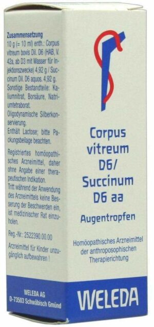 Weleda Corpus Vitreum D6 Succinum D6 Aa 10 ml Augentropfen