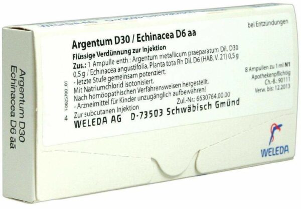 Argentum D30 Echinacea D6 Aa Weleda 8 Ampullen