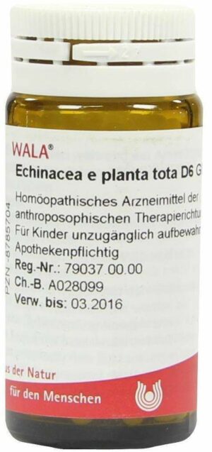 Wala Echinacea E Planta Tota D6 20 G Globuli