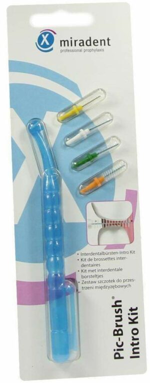 Miradent Interdental Pic-Brush Intro Kit Blau Tra. 1h+4b