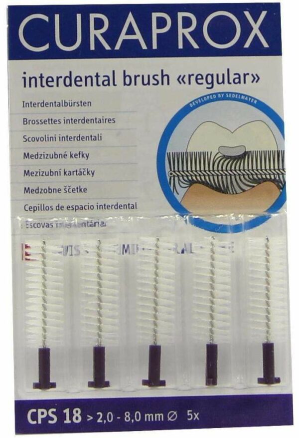 Curaprox Cps 18 Interdental 2 - 8 mm Durchmesser 5 Zahnbürsten