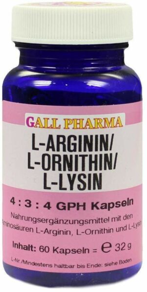 L-Arginin - L - Ornithin - L - Lysin 4 : 3 : 4 Gph 60 Kapseln