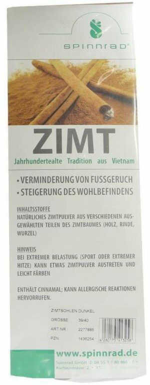 Zimtsohlen Dunkel 39-40 2 Stück