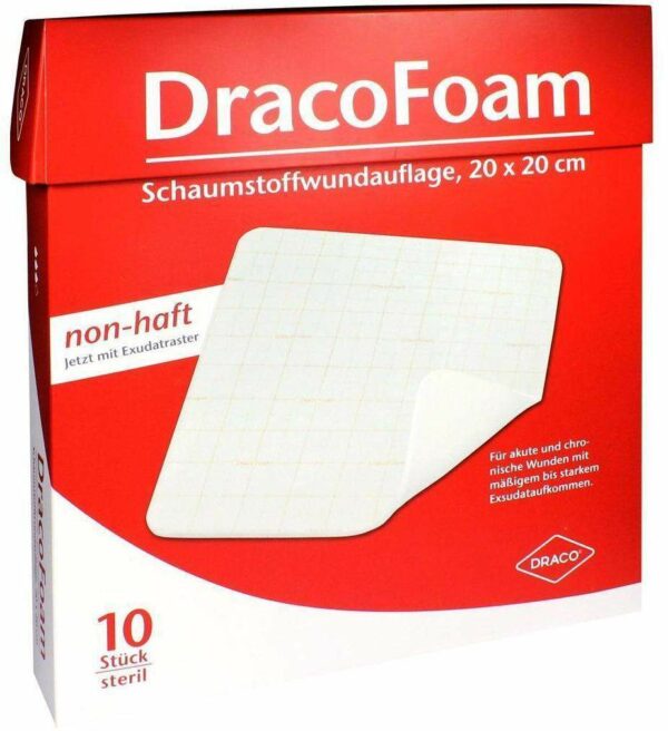 Dracofoam Schaumstoff Wundauflage 20x20cm 10 Stück