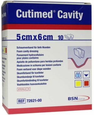 Cutimed Cavity Schaumverband5x6cm Nicht Haftend