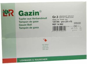 Gazin Tupfer Pflaumengroß Steril 2+3 Schutzring