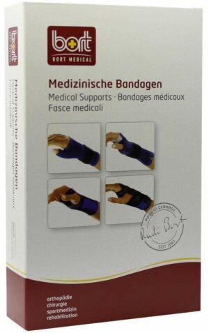 Bort Handgelenkstütze Mit Alu Band Rechts Medium Blau