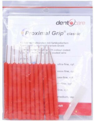 Proximal Grip Ultra-Fine Rot 12 Interdentalzahnbürsten