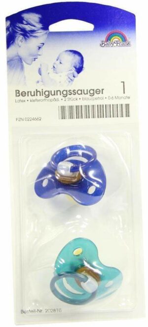 Beruhigungssauger Latex 0-6 Monate Blau Petrol 2 Stück