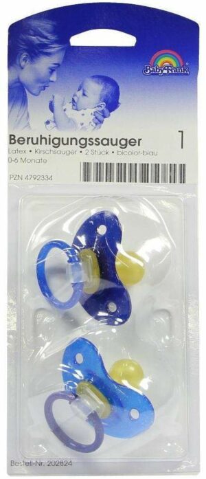 Beruhigungssauger Kirschförmig Latex 0-6 Monate Bicolour Blau 2...