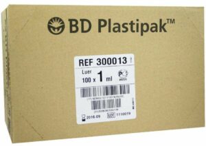 Bd Plastipak Tuberkulinspritze Ohne Kanüle 100 X 1 ml