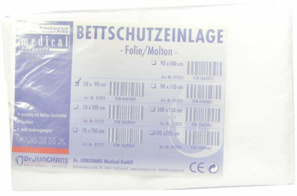 Bettschutzeinlage 50x90cm Folie Molton