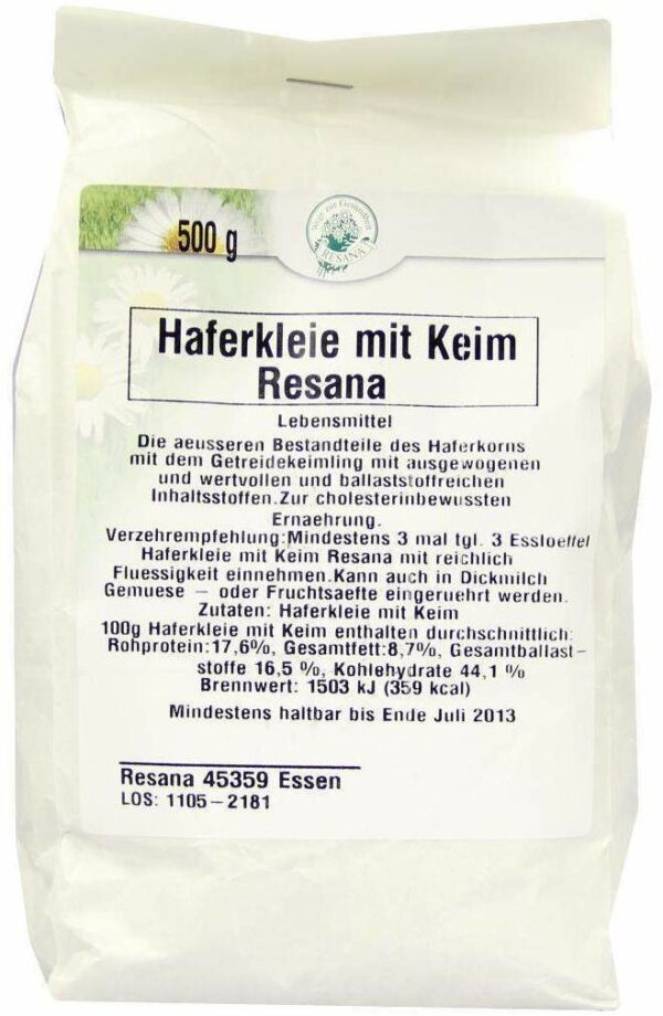 Haferkleie Mit Keim Resana 500 G