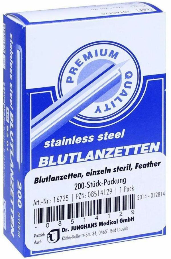 Blutlanzetten Einzeln Steril Feather 200 Lanzetten