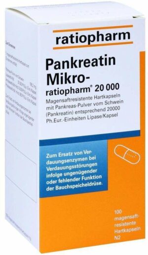 Pankreatin Mikro Ratiopharm 20000 100 Magensaftresistente Kapseln