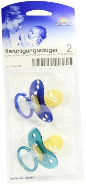 Beruhigungssauger Kirschförmig Latex 6-18 Monate Blau Petrol 2...