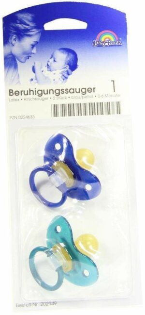 Beruhigungssauger Kirschförmig Latex 0-6 Monate Blau Petrol 2...