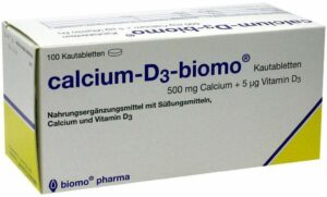 Calcium D3 Biomo Kautabletten 500 mg + Vitamin D 100 Kautabletten