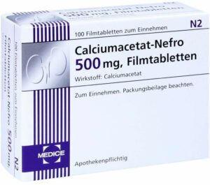Calciumacetat Nefro 500 mg 100 Filmtabletten