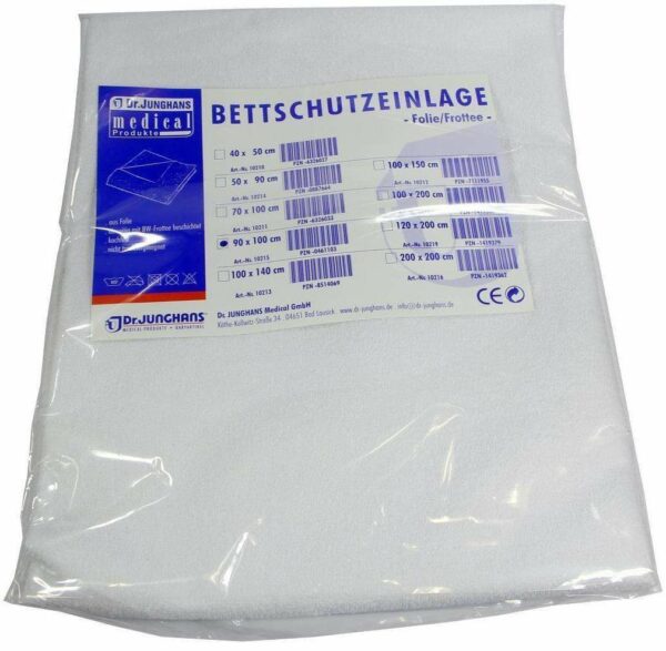 Bettschutzeinlage 90x100cm Folie Frottee