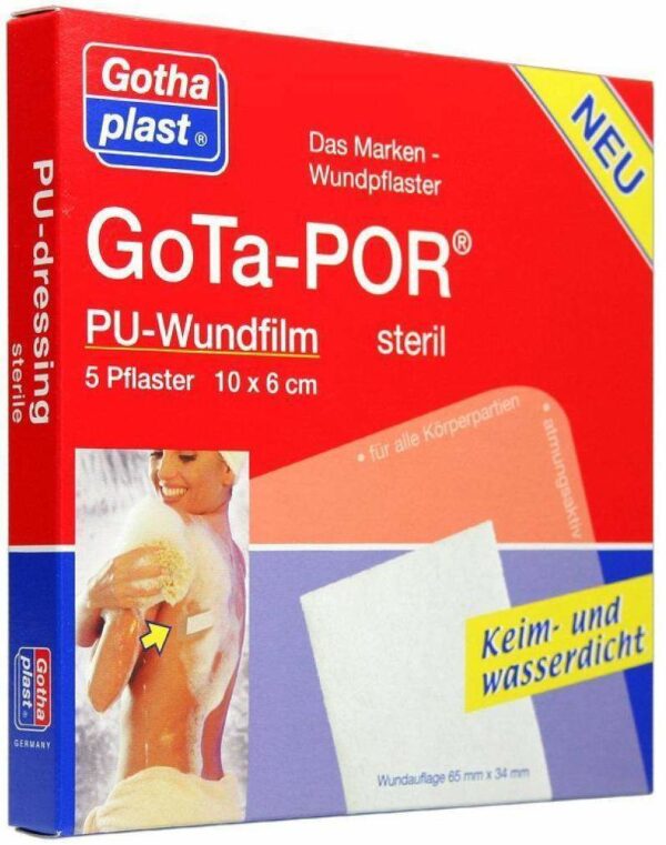 Gota Por Pu Wundfilm 10x6cm Steril Verband 5 Pflaster