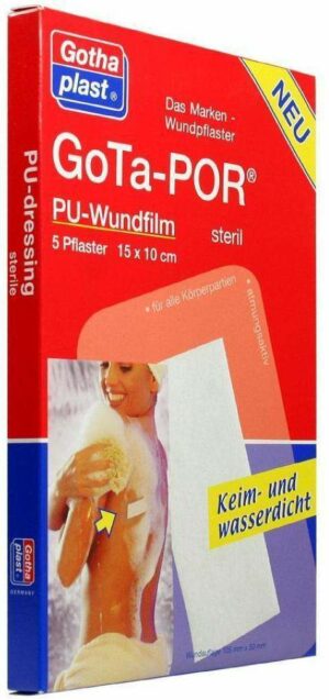 Gota Por Pu Wundfilm 15 X 10 cm Steril 5 Pflaster