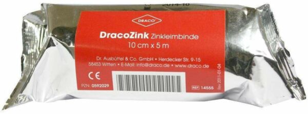 Zinkleimbinde Dracozink 10 cm X 5 M 1 Binde