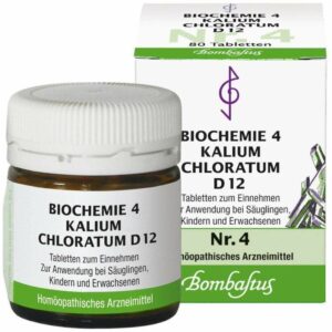 Bombastus Biochemie 4 Kalium Chloratum D 12 80 Tabletten