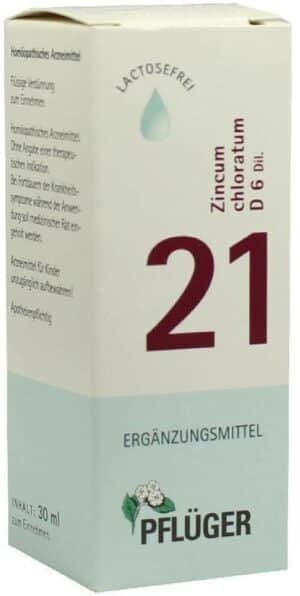 Biochemie Pflüger 21 Zincum Chloratum D6 30 ml Tropfen