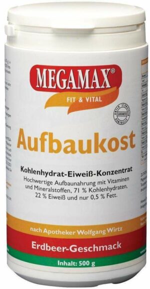 Megamax Aufbaukost Erdbeere 500 G Pulver