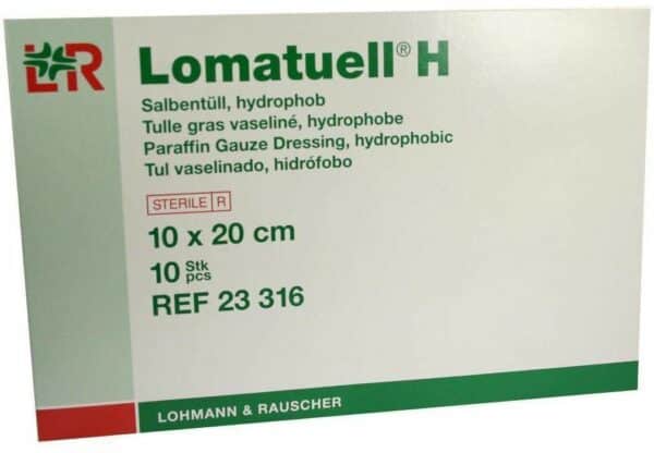 Lomatuell H Salbentüll 10 X 20 cm 10 Stück 23316