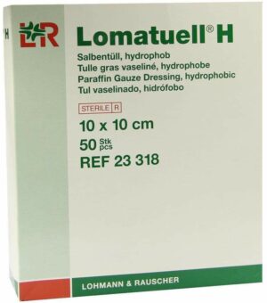 Lomatuell H Salbentüll 10x10cm Steril 50 Stück