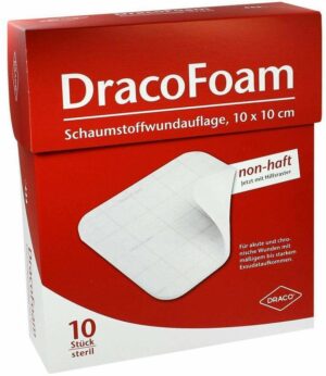 Dracofoam Schaumstoff Wundauflage 10x10cm