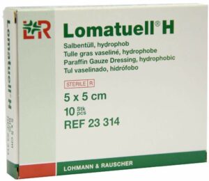 Lomatuell H Salbentüll 5 X 5 cm 10 Stück