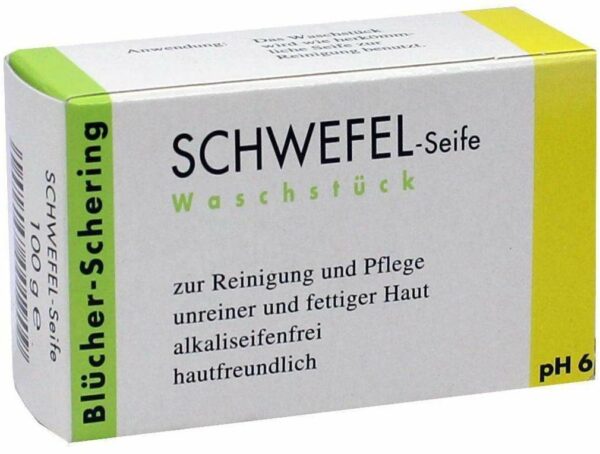 Schwefel Seife Blücher Schering 100 G Waschstück