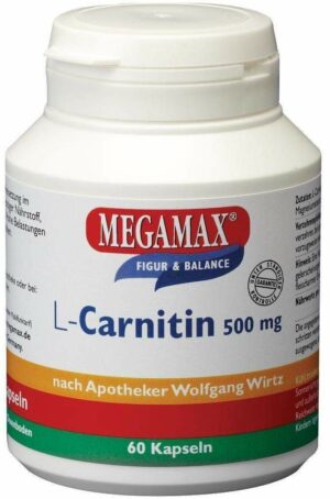 Megamax L Carnitin 500 mg 60 Kapseln