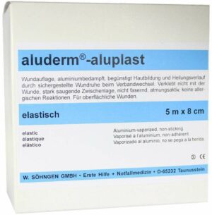 Aluderm Aluplast Elastisch 5 M X 8 cm 1 Pflaster