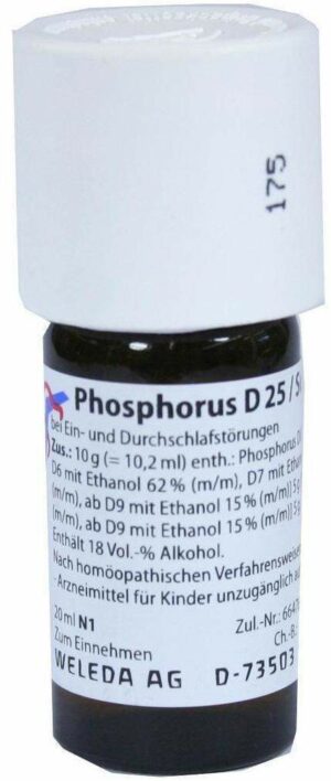 Weleda Phosphorus D25 Sulfur D25 Aa