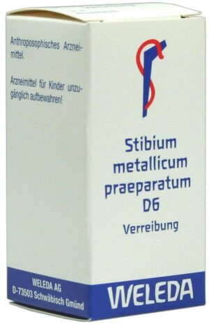 Weleda Stibium Metallicum Praeparatum D6 20 G Trituration