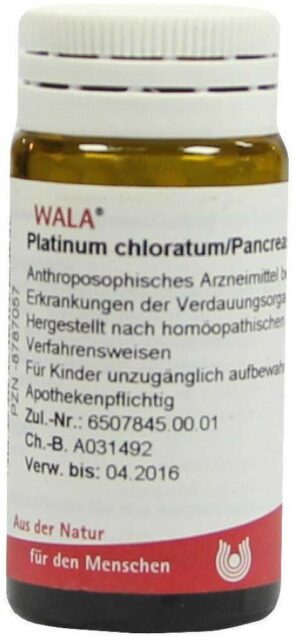 Wala Platinum Chloratum Pancreas Comp Globuli 20 G Globuli