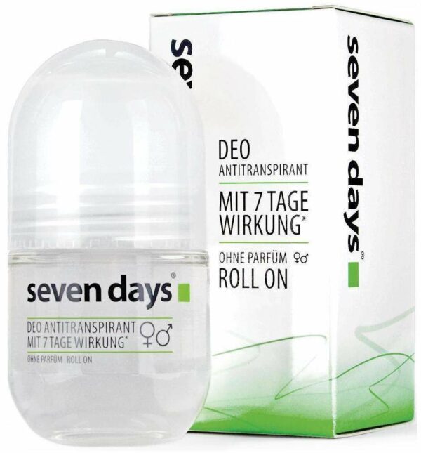 Seven Days Deo Antitranspirant Roll On Ohne Parfüm 50 ml