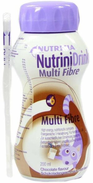 Nutrini Drink Multifibre Schokaladengeschmack 200 ml Flüssigkeit