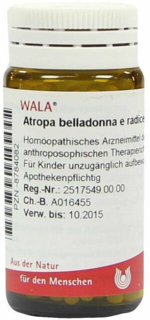 Atropa Belladonna E Radix D 6 Globuli