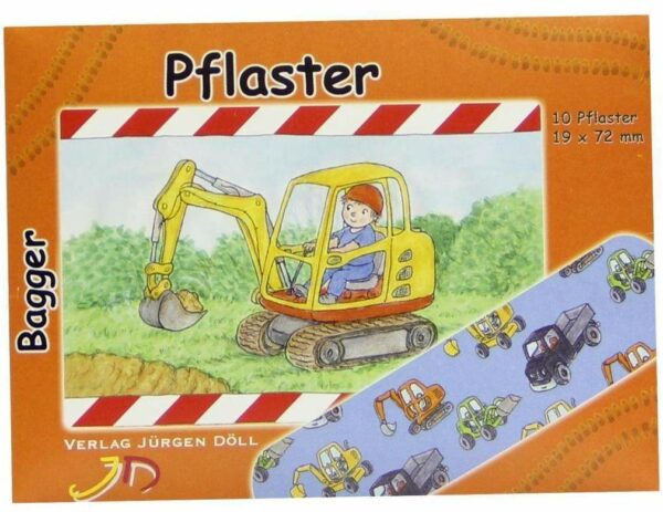 Kinderpflaster Bagger Briefchen 10 Pflaster